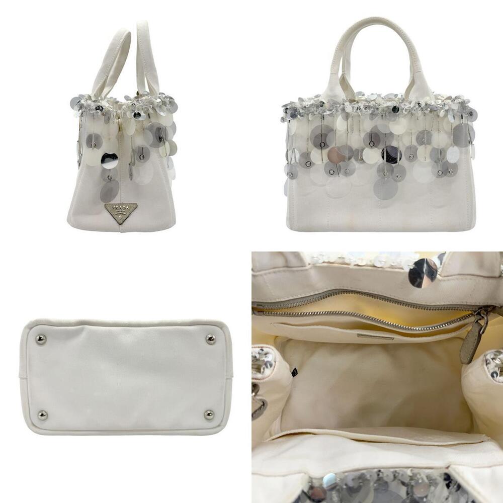 Prada canvas handbag Canapa white